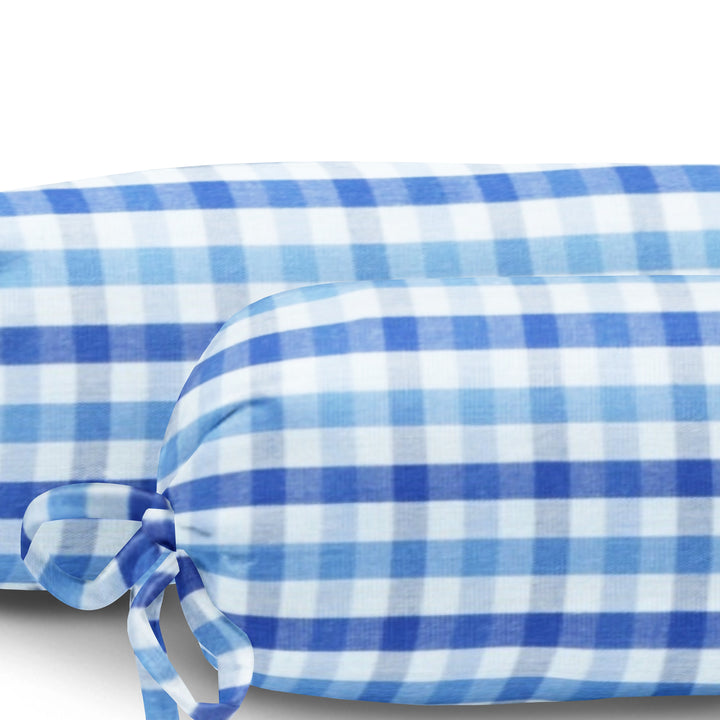 Organic Baby Bolster Cover Set - Checks