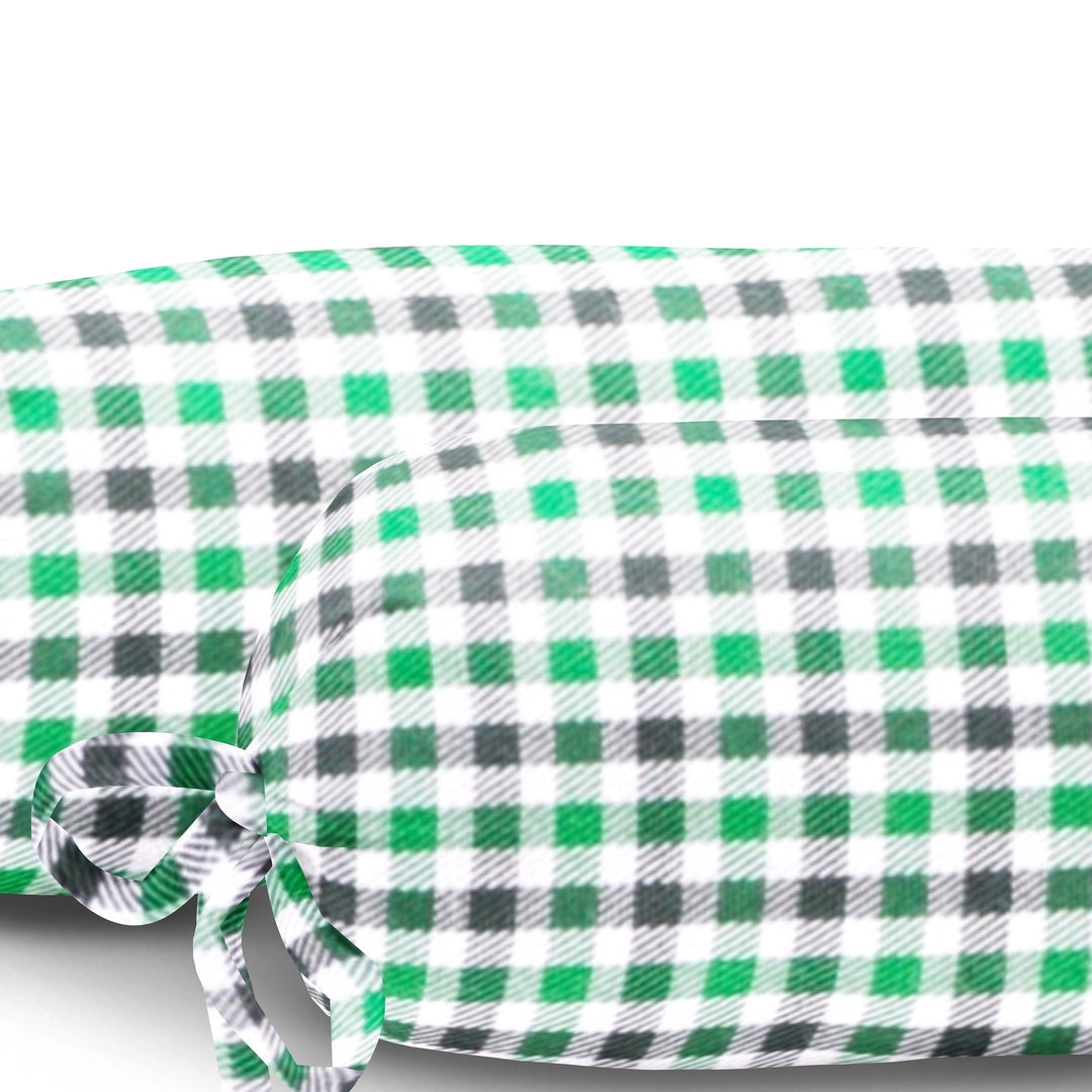 Organic Baby Bolster Cover Set - Green and Black