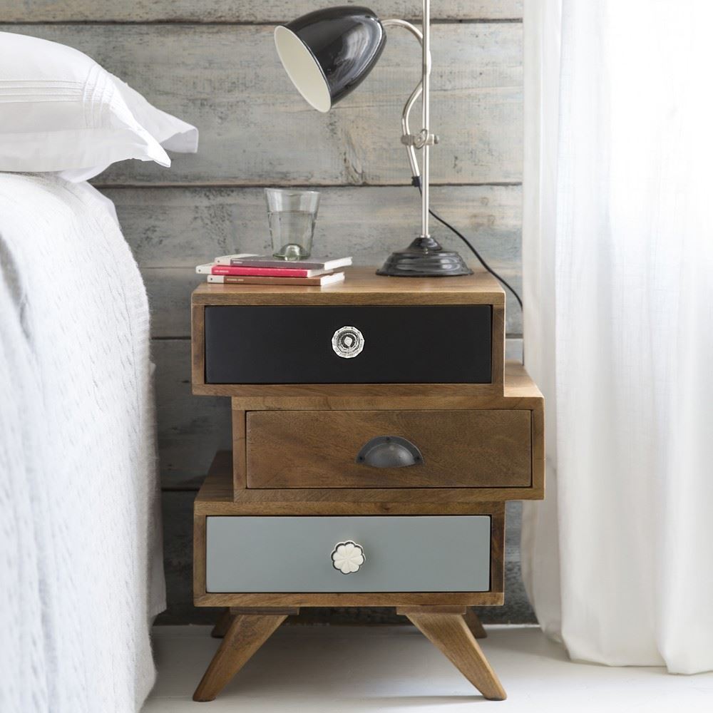 Enkel Solid Wood Bedside Table