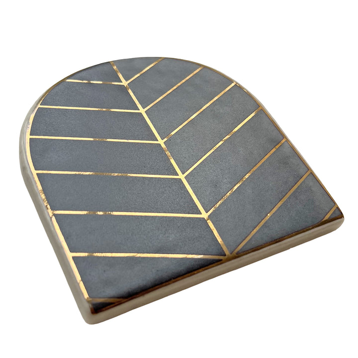 THE BLUE EGYPTIAN PALM LEAF COASTER