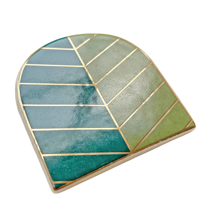 THE GREEN EGYPTIAN PALM LEAF COASTER