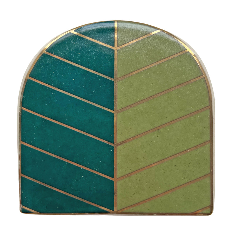 THE GREEN EGYPTIAN PALM LEAF COASTER