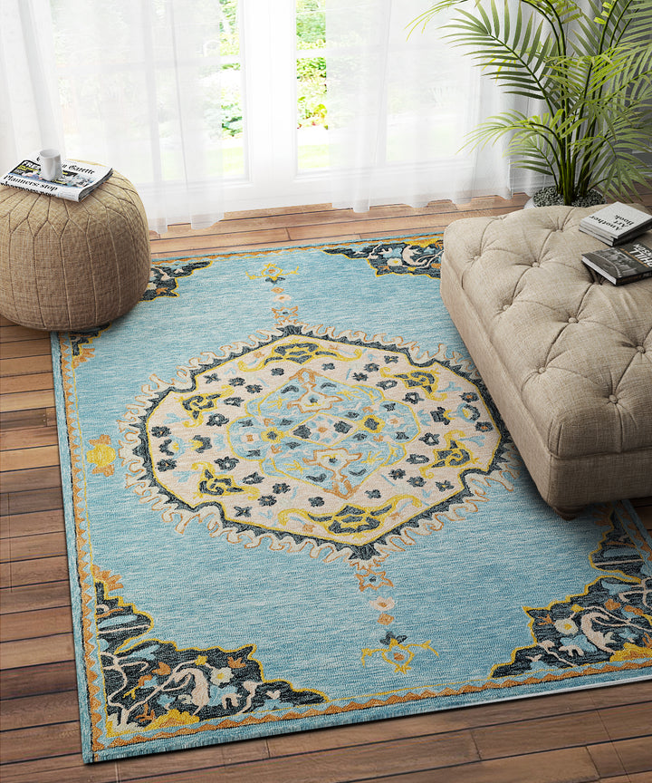 BLUE MULTICOLOR TRADITIONAL CARPET