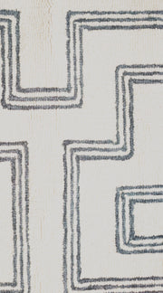 GREY AND IVORY GEOMETRIC CARPET