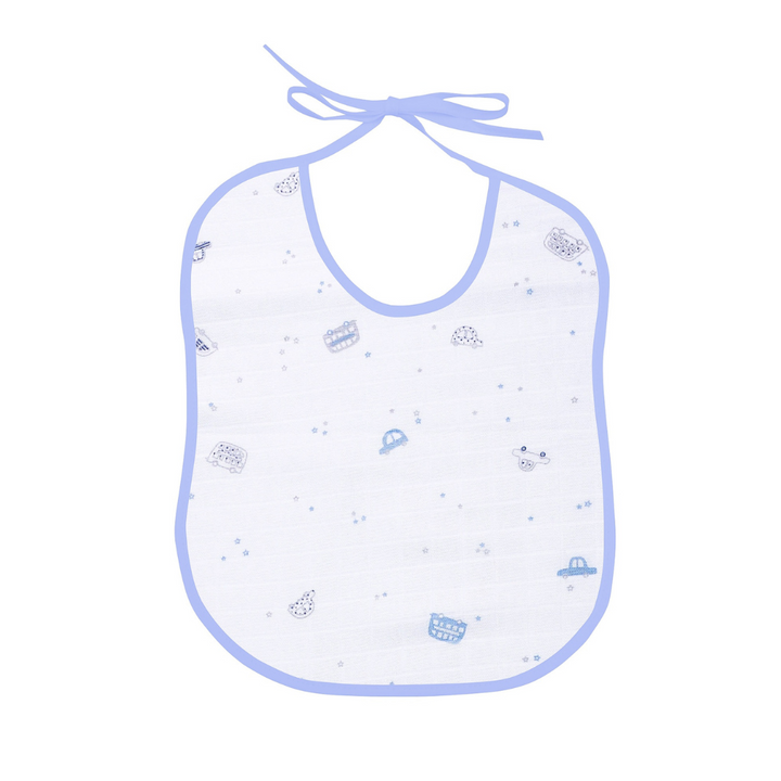 Organic Car Print - Square Baby Bibs