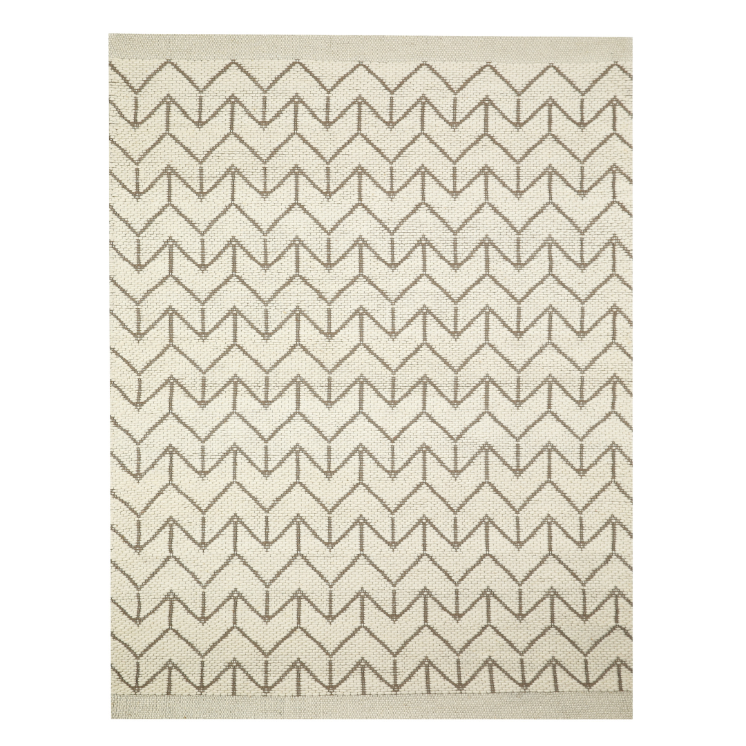 IVORY AND GREY KILIM DHURRIE