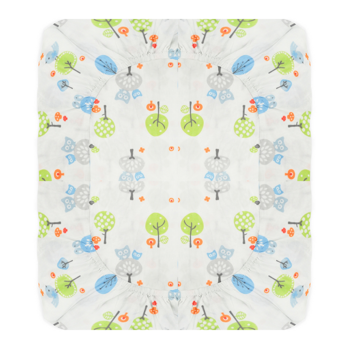 Organic Fitted Crib Sheet - Birdie Print