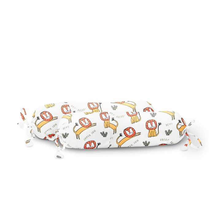 Organic Baby Bolster Cover Set - Lion Print