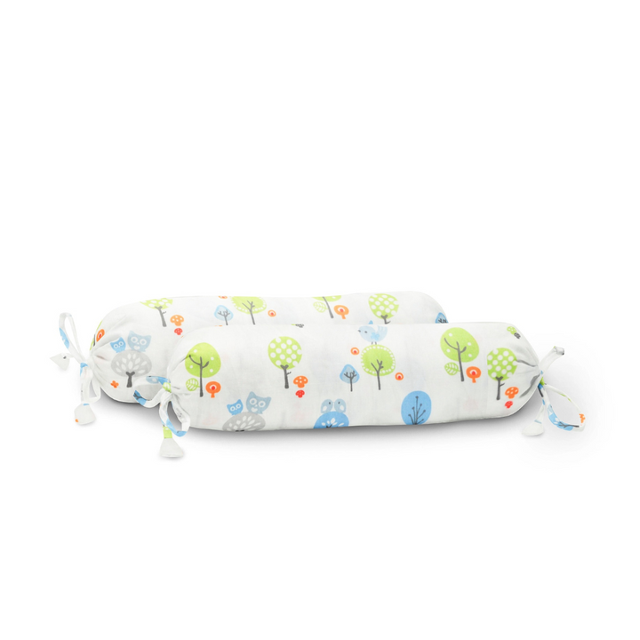 Organic Baby Bolster Cover Set - Birdie Print