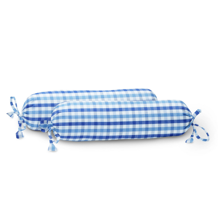 Organic Baby Bolster Cover Set - Checks