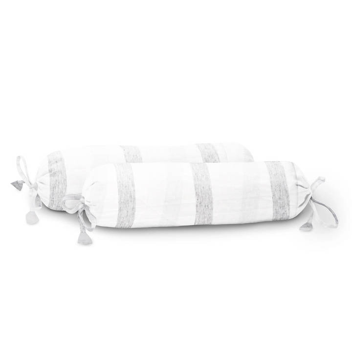 Organic Baby Bolster Cover Set - Pencil Stripe