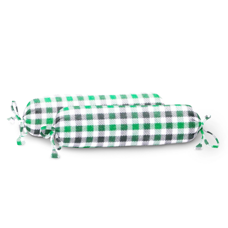 Organic Baby Bolster Cover Set - Green and Black