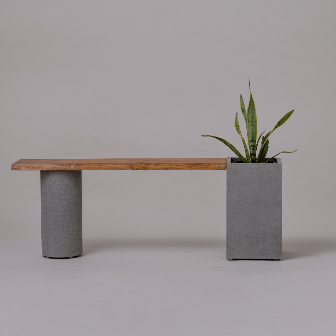 Dot Square Planter Bench