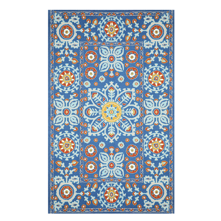 BLUE MULTICOLOR SUZANI CARPET