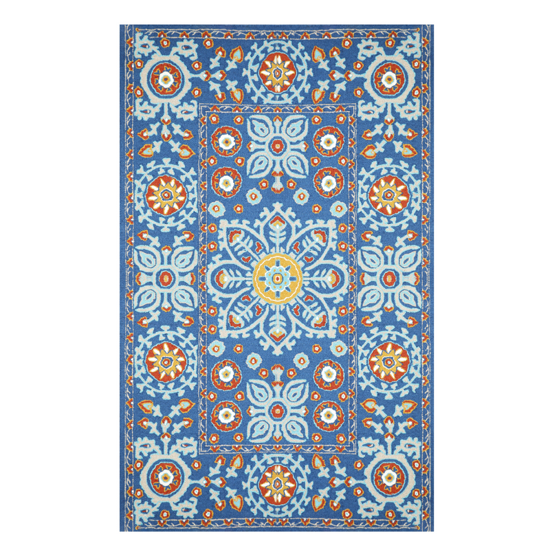 BLUE MULTICOLOR SUZANI CARPET