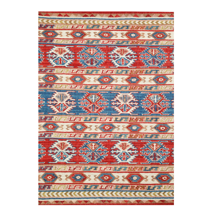 RED MULTICOLOR KILIM DHURRIE