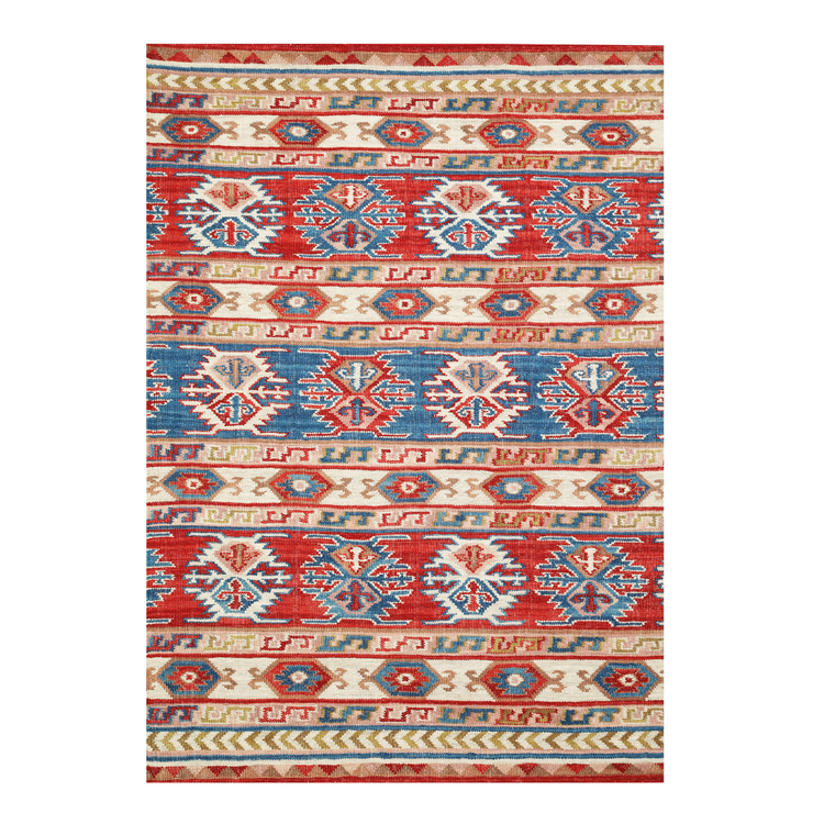RED MULTICOLOR KILIM DHURRIE