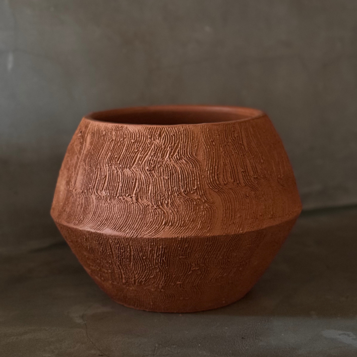 Taperred Terra Textured Planter