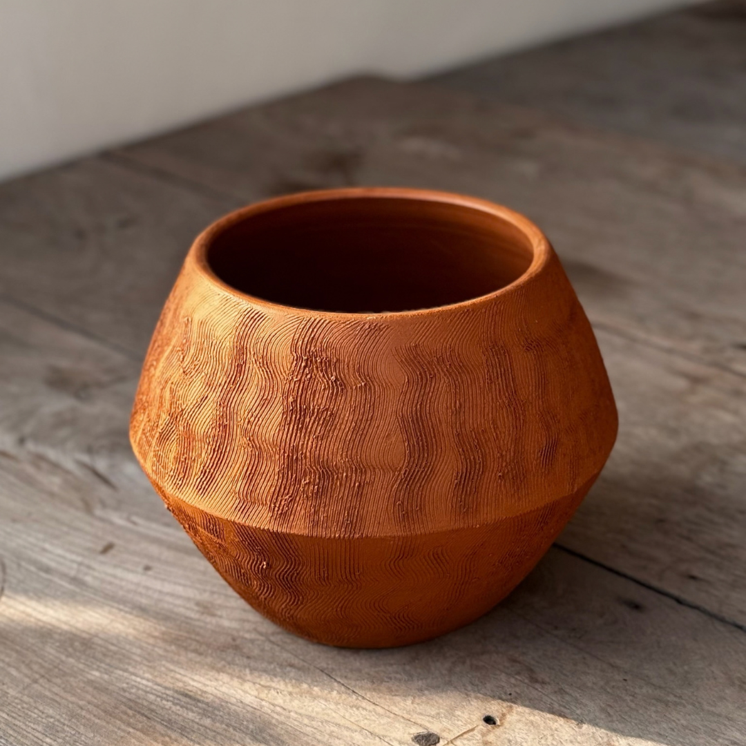 Taperred Terra Textured Planter