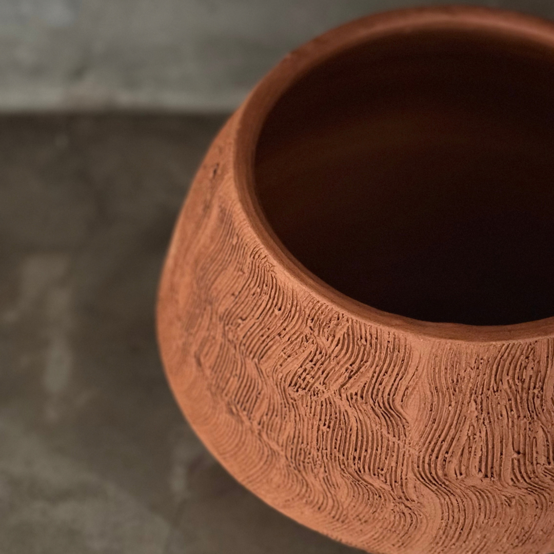 Taperred Terra Textured Planter