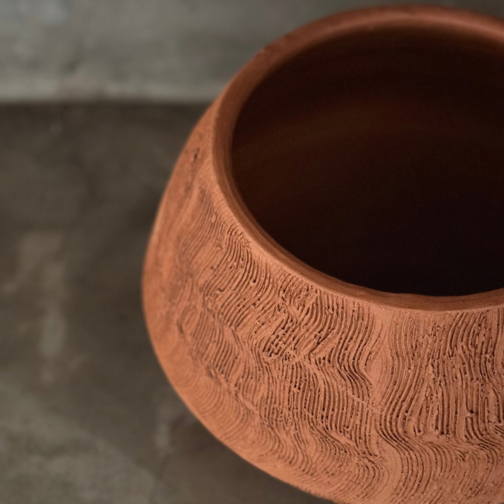 Taperred Terra Textured Planter