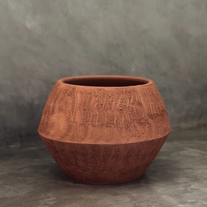 Taperred Terra Textured Planter