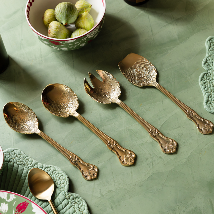 Carved Server Set