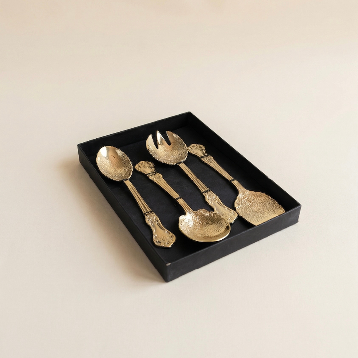 Carved Server Set