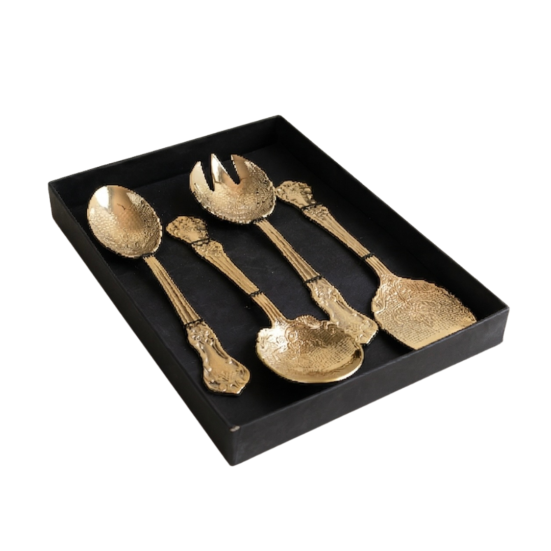 Carved Server Set