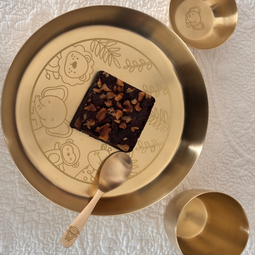 Little Jungle Kids Brass Thali Set
