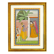 Radha does not give Krishna his flute back, Chajju, 1805 - 1815 Art Print