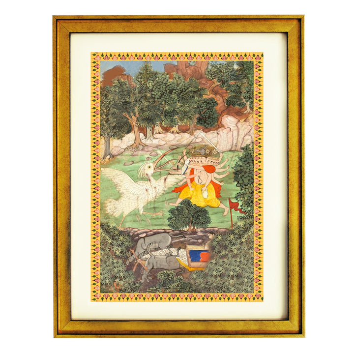 Battle of Ravana and Jatayu Art Print