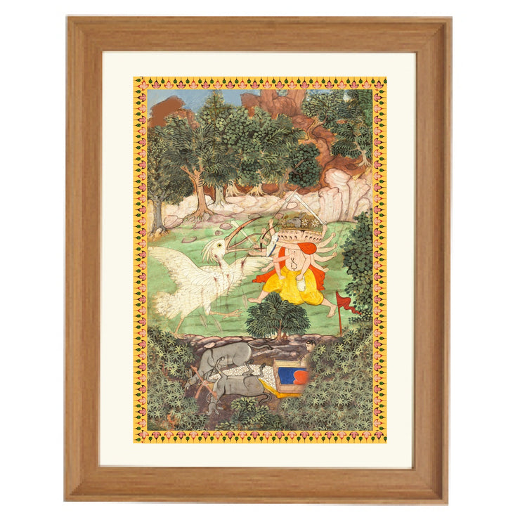 Battle of Ravana and Jatayu Art Print