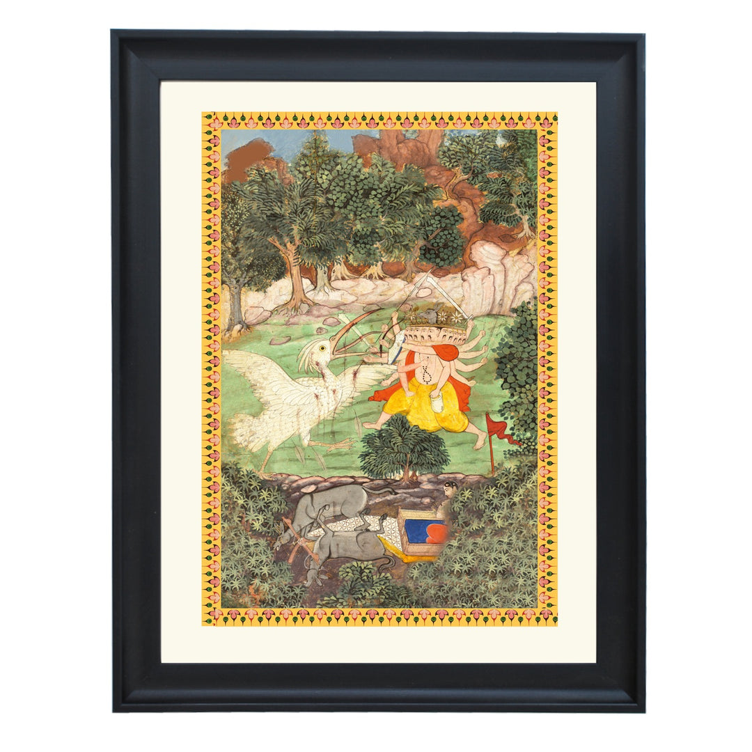 Battle of Ravana and Jatayu Art Print