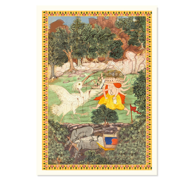 Battle of Ravana and Jatayu Art Print