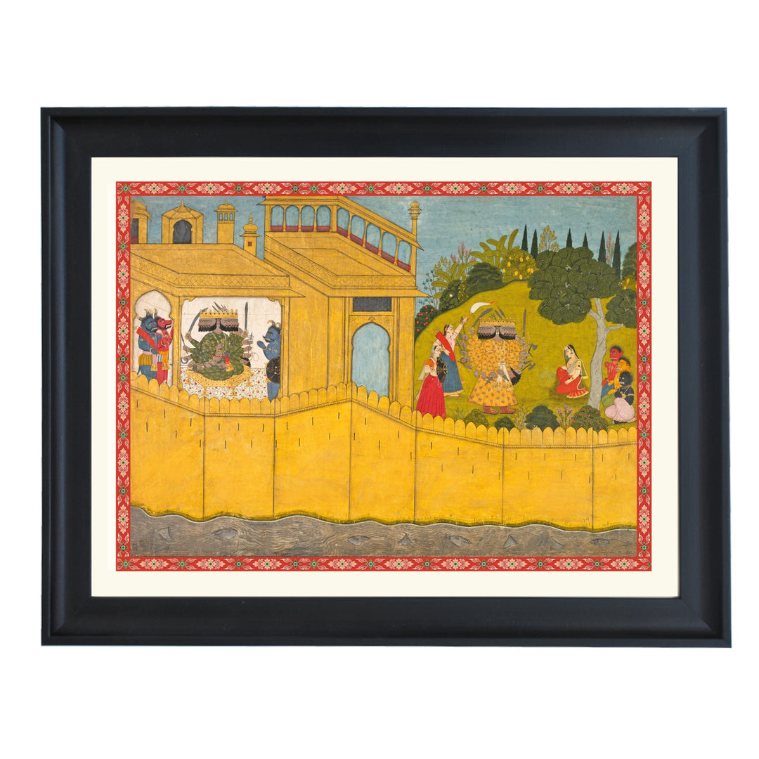 Ravana & Sita Art Print