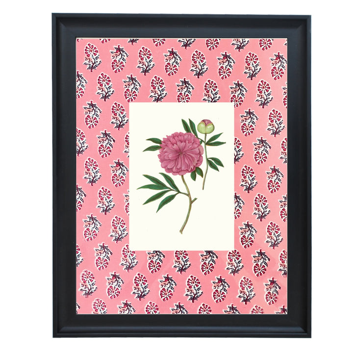 Pink Peony Fabric Art Print