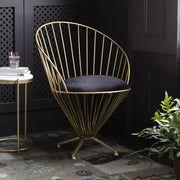 Wire Gold Finish Chair