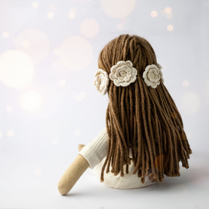 SKYLAR - The Doll with brown yarn