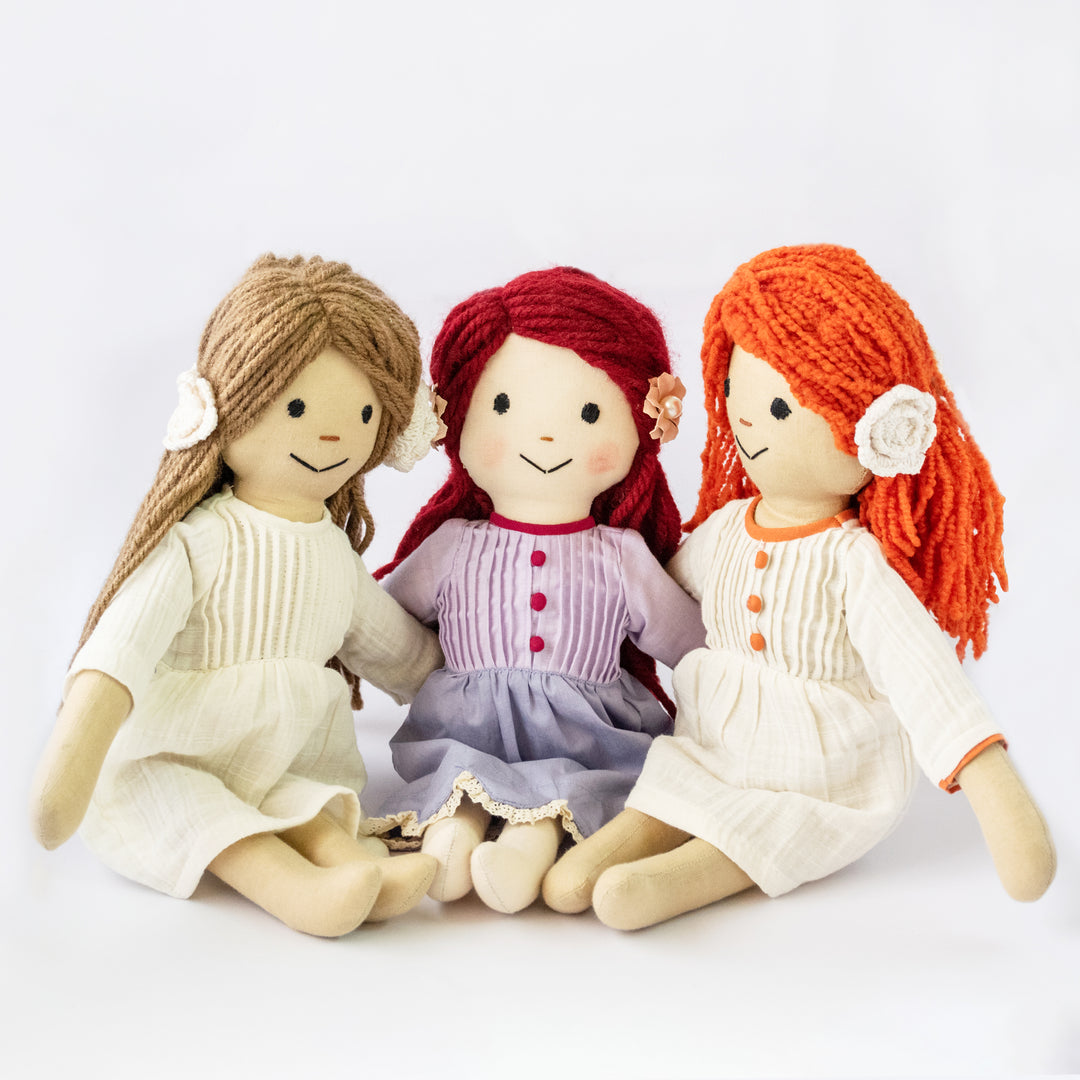 SKYLAR - The Doll with brown yarn