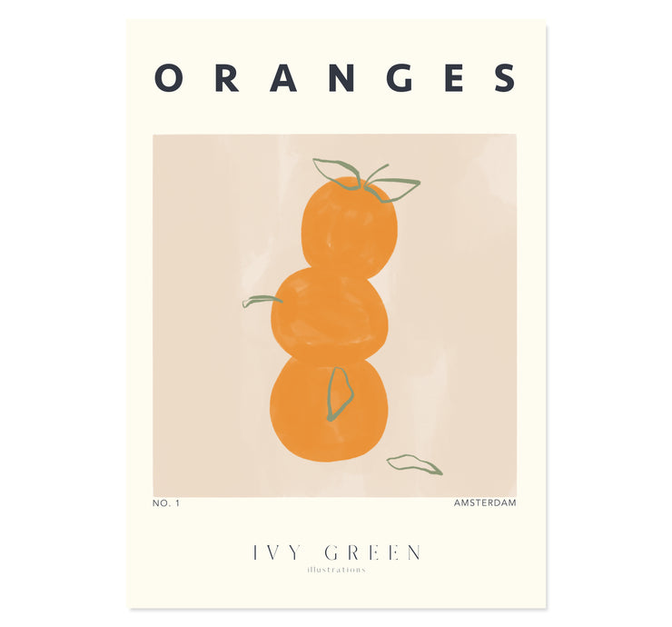 Oranges By Ivy Green Illustrations Art Print