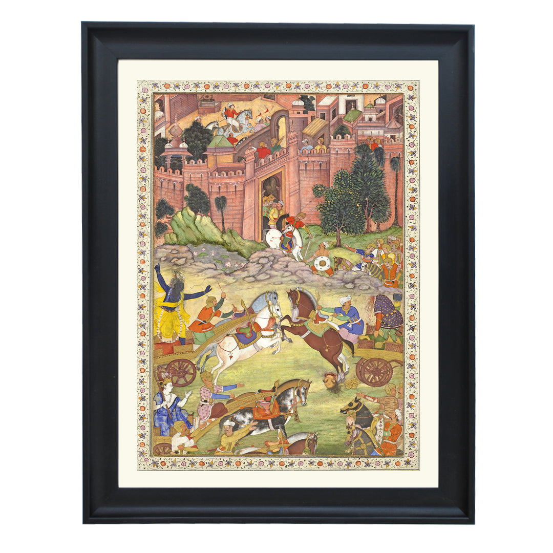 Krishna kills the demon Sri Gala Art Print