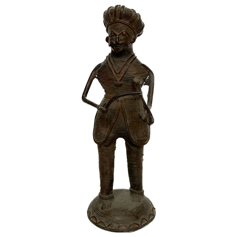 Musician wearing a Turban Tribal Sculpture