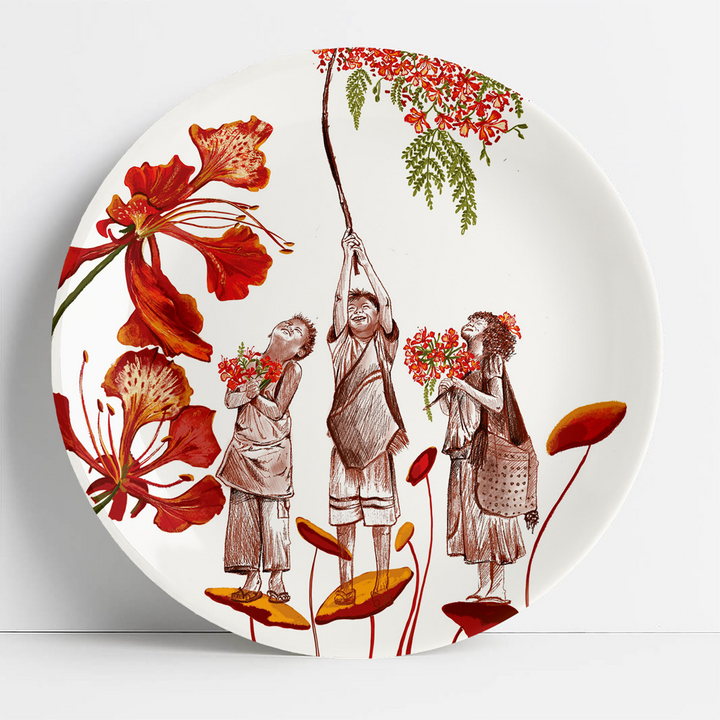 Gulmohar Tree Plate