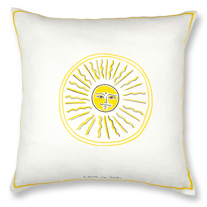 Smirking sun cushion cover