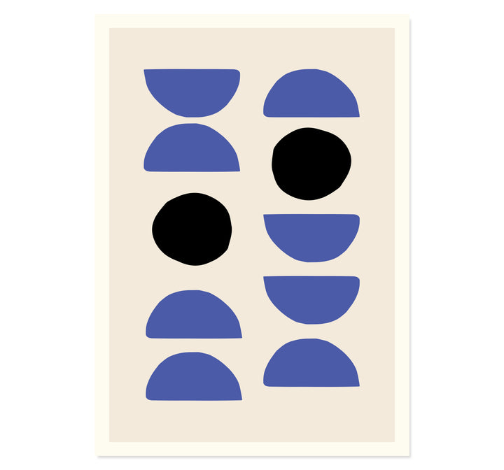 Blue Shapes Art Print