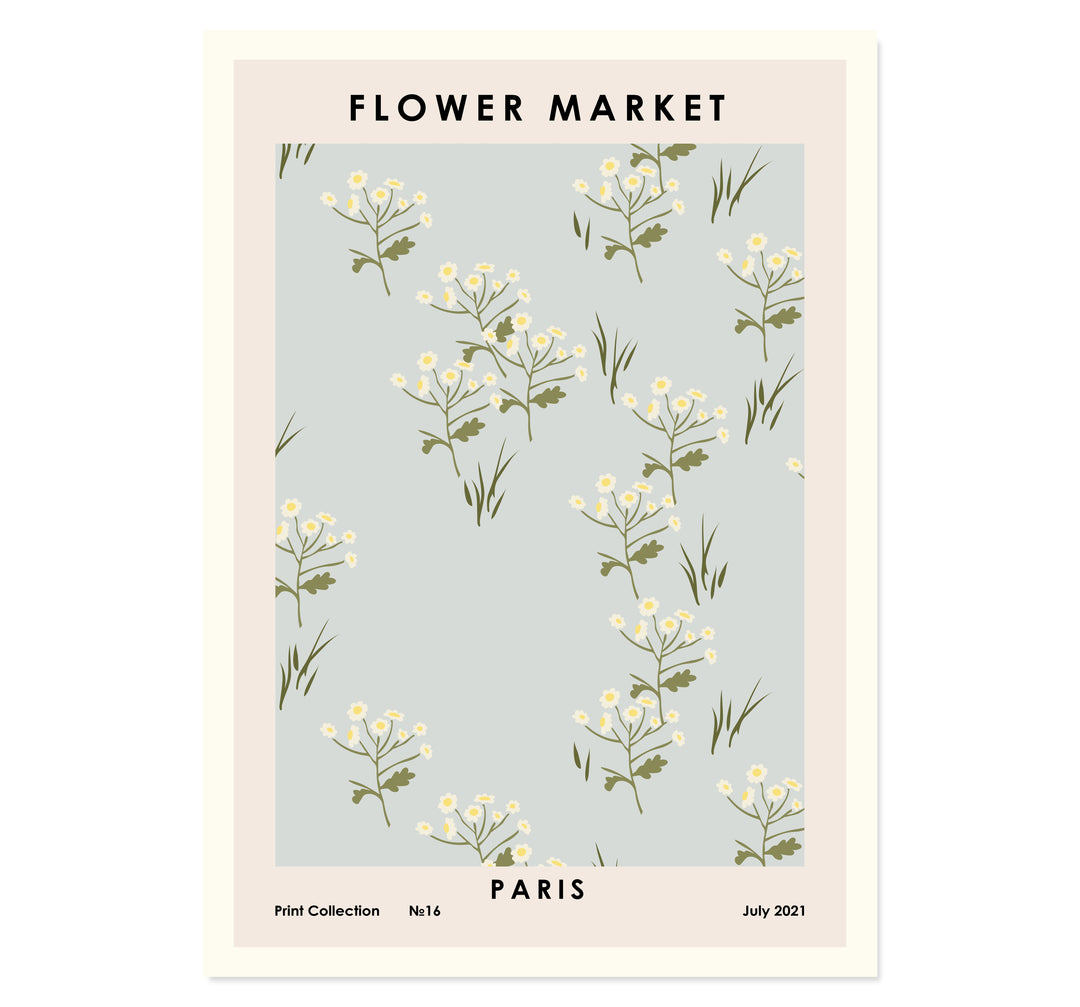 Flower Market Paris Art Print