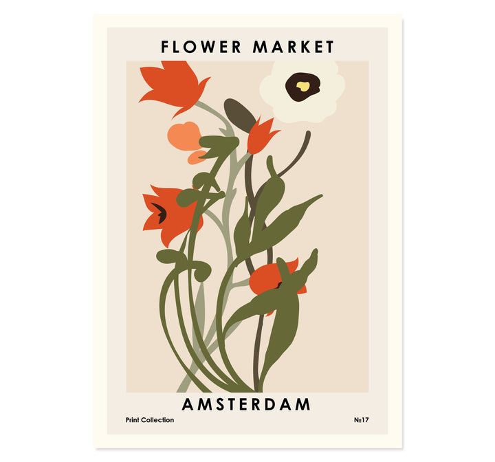 Flower Market Amsterdam Art Print