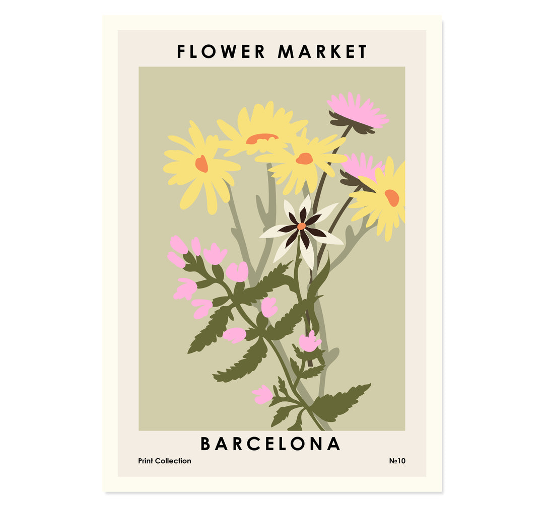 Flower Market Barcelona Art Print