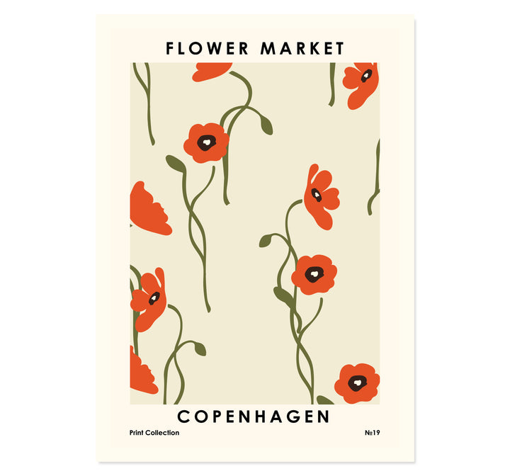 Flower Market Copenhagen Art Print